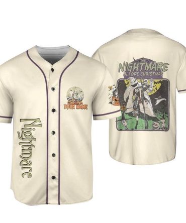 Custom Nightmare Before Christmas Baseball Jersey - Personalized Halloween Apparel