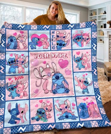 Personalized Cute Cartoon Couple Blanket – Cozy Gift For Fans