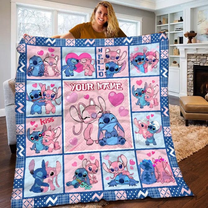 Personalized Cute Cartoon Couple Blanket – Cozy Gift For Fans
