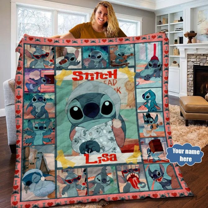 Customizable Cozy Stitch Blanket – Personalized Name Gift For Fans