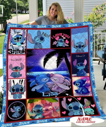 Personalized Stitch Quilt Blanket - Cozy & Cute Gift For Stitch Fans