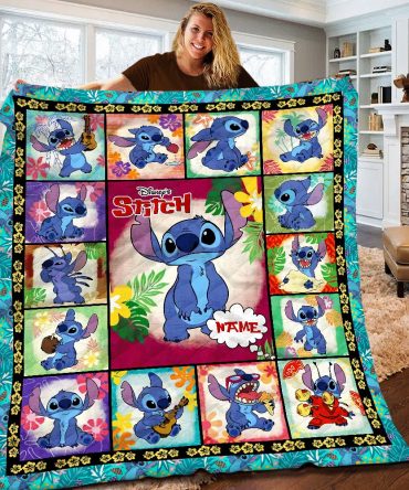 Cozy Disney Stitch Fleece Blanket – Vibrant Cartoon Design For Kids & Fans