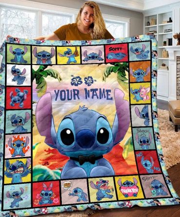 Custom Stitch Blanket – Personalized Cozy Gift For Fans - Add Your Name!