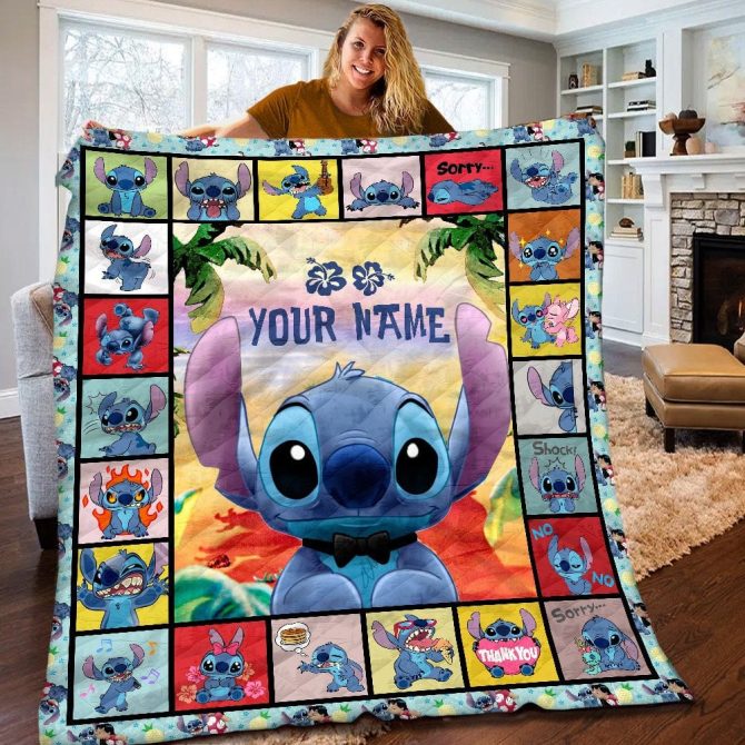 Custom Stitch Blanket – Personalized Cozy Gift For Fans - Add Your Name!