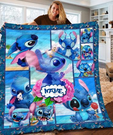 Customizable Blue Alien Character Blanket - Cozy Personalized Gift For Kids & Fans