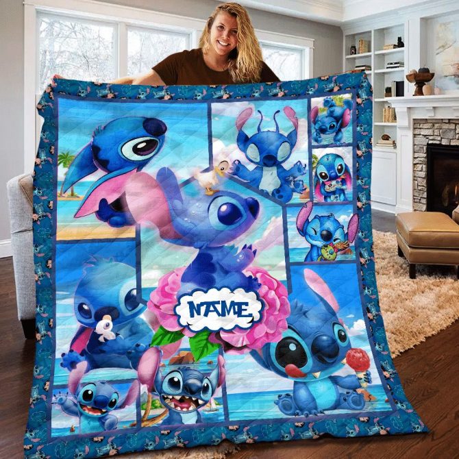 Customizable Blue Alien Character Blanket - Cozy Personalized Gift For Kids & Fans