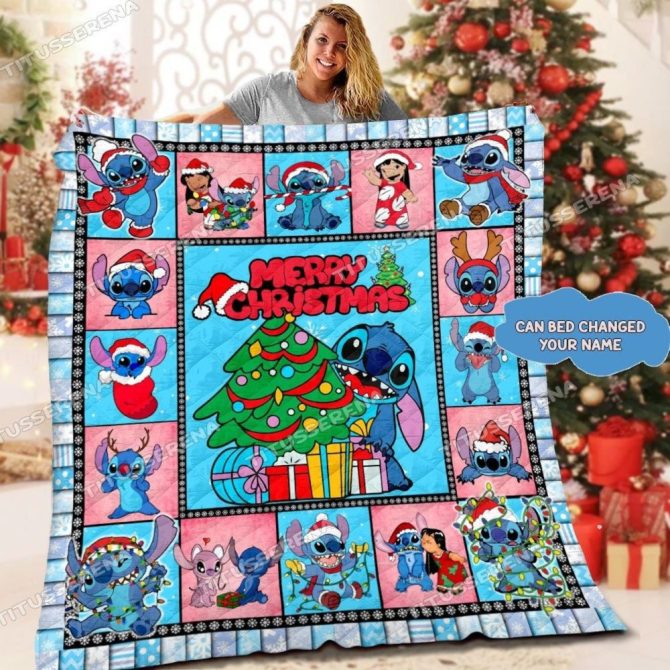 Customizable Merry Christmas Cartoon Blanket – Cozy Holiday Gift For Kids & Family