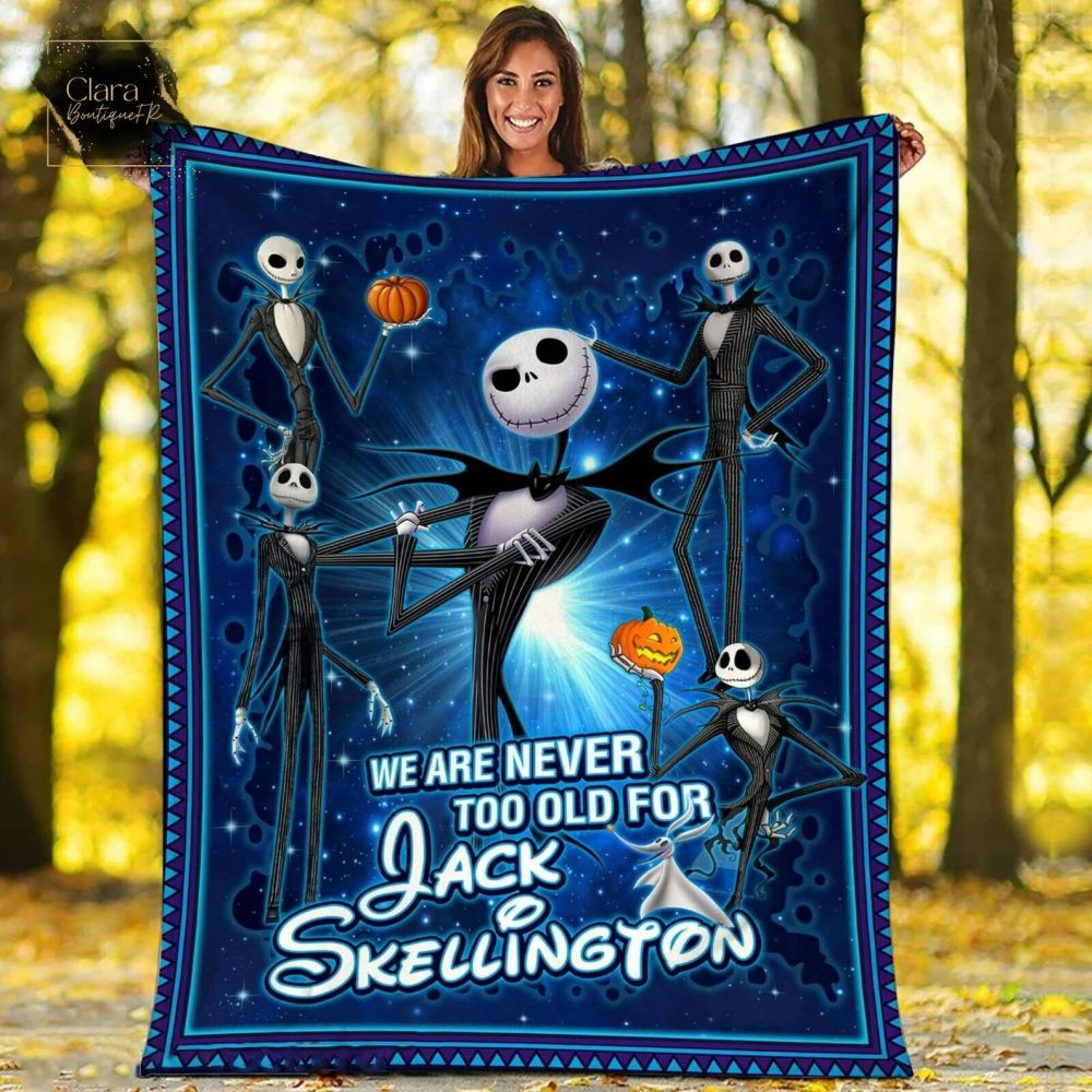 Nightmare Before Christmas Cozy Nightmare Blanket - Jack Skellington Halloween Fleece Throw - Perfect Gift!