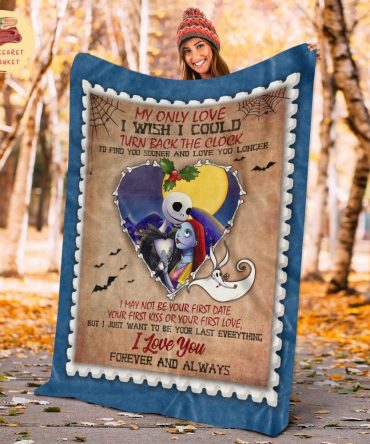 Nightmare Before Christmas  Cozy Love Blanket – Romantic Quote & Design For Couples, Perfect Gift