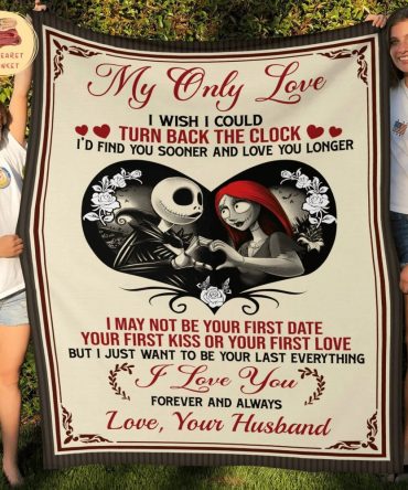 Nightmare Before Christmas  Romantic Skeleton Couple Blanket - Perfect Gift For Your Love, Husband'S Message