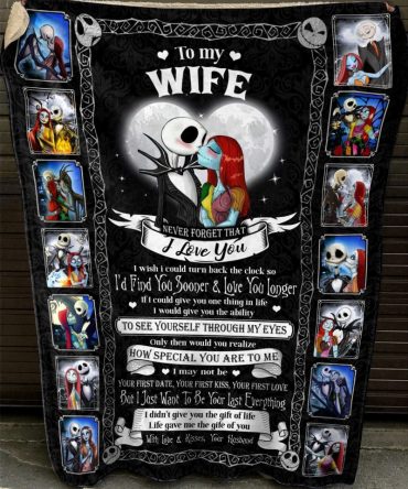 Nightmare Before Christmas  Romantic Wife Blanket Gift - Cozy, Sentimental, Perfect For Special Occasions