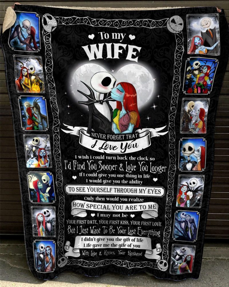 Nightmare Before Christmas Romantic Wife Blanket Gift - Cozy, Sentimental, Perfect For Special Occasions