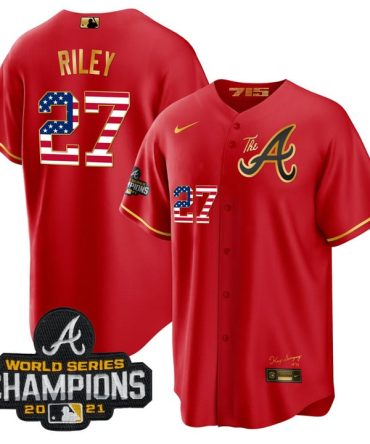 Official Atlanta Baseball Jersey - Red World Series Champs Edition #27