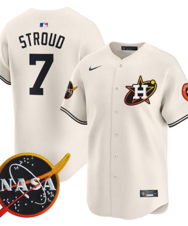 Custom Houston Astros Nasa Edition Jersey - Authentic Stroud #7 - Limited Mlb Apparel