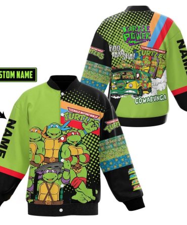 Customizable Teenage Mutant Ninja Turtles Bomber Jacket – Vibrant Design, Perfect Gift!