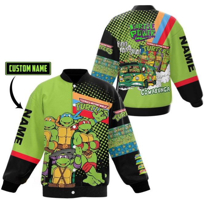 Customizable Teenage Mutant Ninja Turtles Bomber Jacket – Vibrant Design, Perfect Gift!