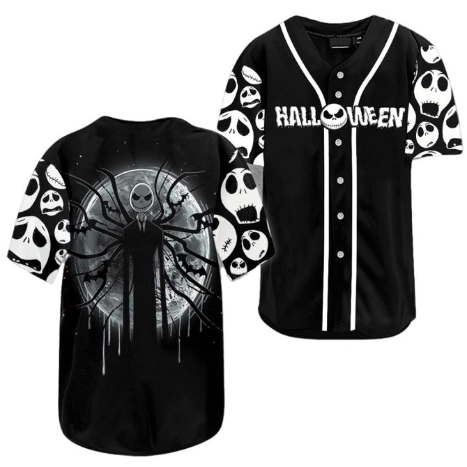 Spooky Halloween Baseball Jersey - Skeleton Print, Unisex, Perfect For Parties & Cosplay