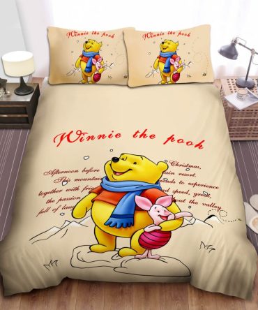 Cozy Winnie The Pooh Bedding Set – Twin/Queen/King, Soft Cartoon Comforter & Pillowcases
