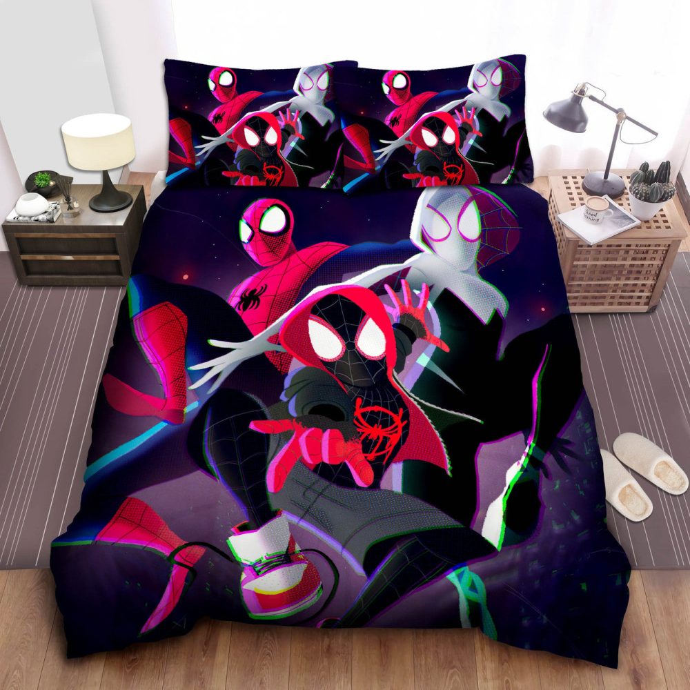 Vibrant Spider-Themed Bedding Set - Twin/Queen Size - Cozy & Stylish For Fans!