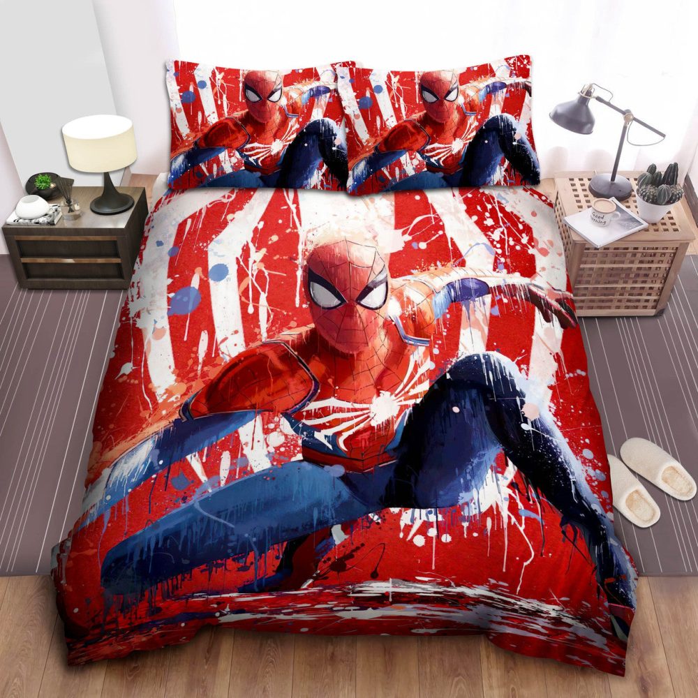 Spiderman Bedding Set - Vibrant Red Design For Kids & Fans - Twin/Queen Sizes