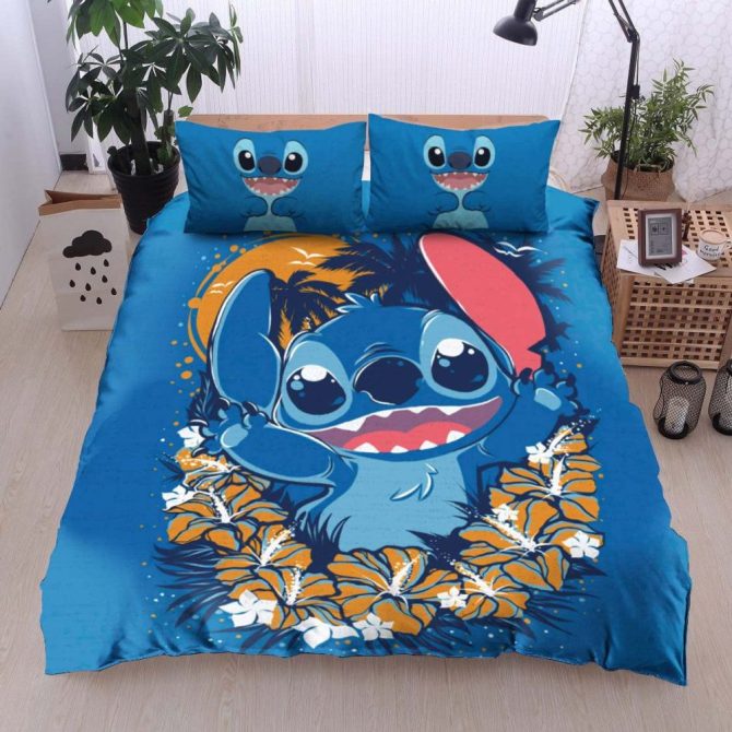 Cute Cartoon Character Bedding Set - Vibrant Blue Comforter & Pillowcases For Kids - Twin/Full Size