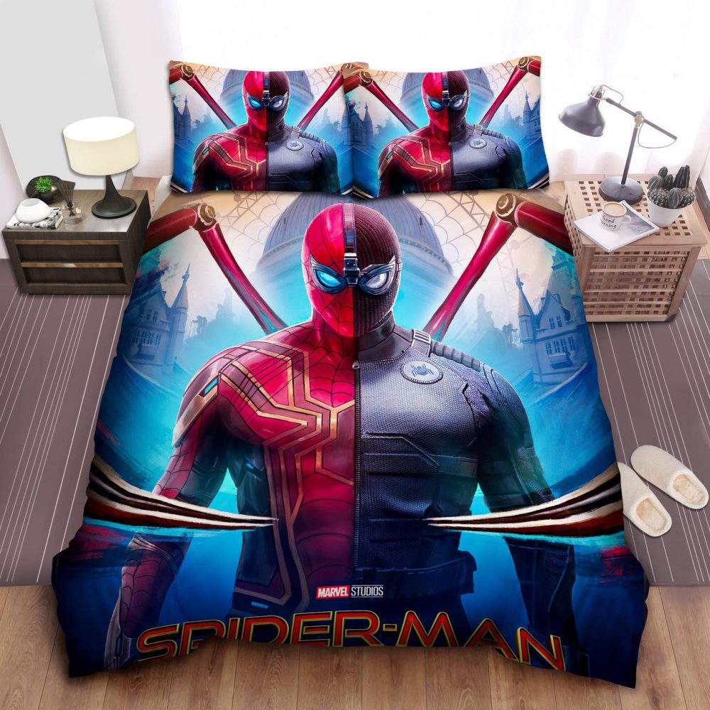 Spider-Man Bedding Set - Marvel Superhero Comforter & Pillowcases For Kids Room