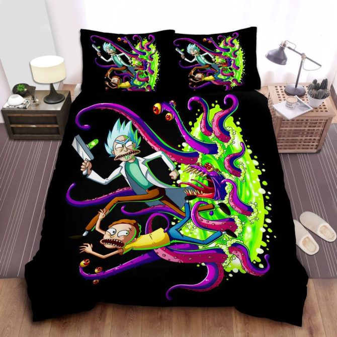 Vibrant Cartoon Sci-Fi Bedding Set – Fun & Unique Duvet Cover With Pillowcases