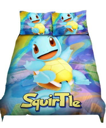 Cozy Squirtle Bedding Set For Kids – Vibrant Pokémon Comforter & Pillowcases