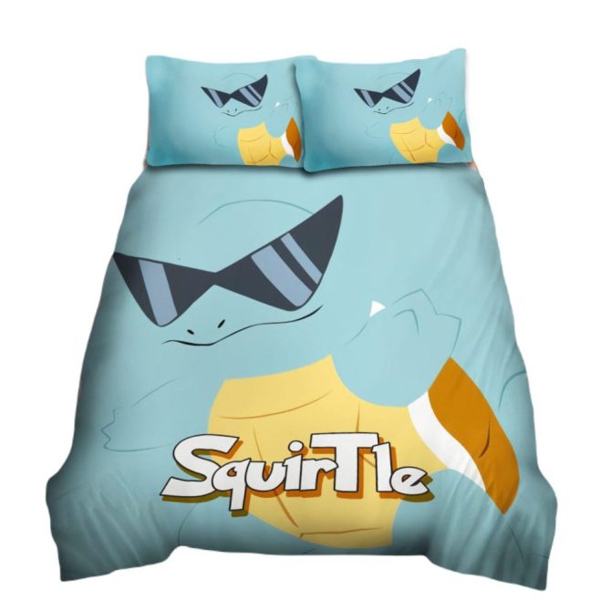 Cool Squirtle Bedding Set – Fun Kids' Duvet Cover With Pillowcases