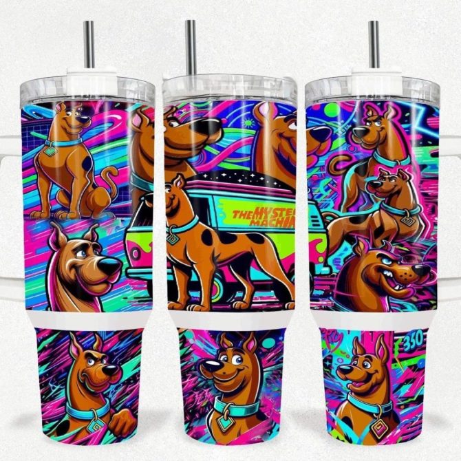 Colorful Cartoon Tumbler With Straw - 20Oz Insulated Cup For Kids & Fans