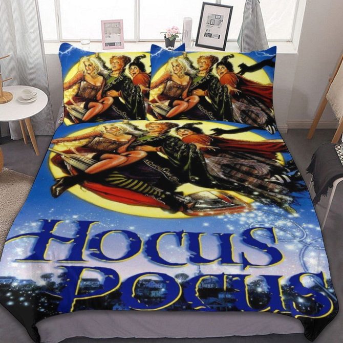 Cozy Hocus Pocus Witchy Bedding Set - Magical Halloween Comforter & Pillowcases