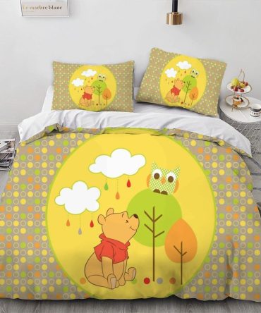 Cozy Cartoon Bear & Owl Bedding Set - Kids Comforter With Pillowcases, Soft & Cute Design