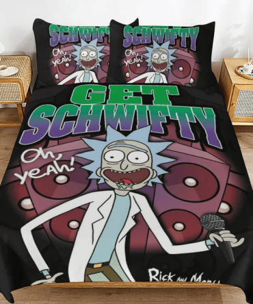 Get Schwifty Bedding Set – Fun & Cozy Cartoon Design For Fans!
