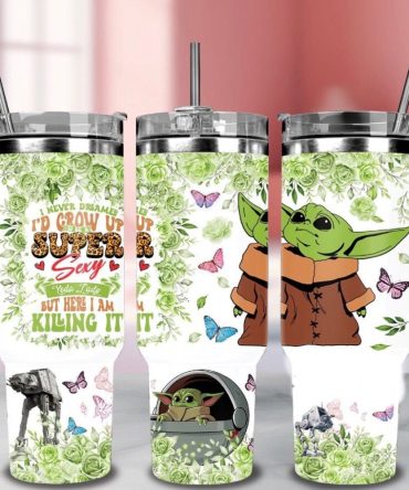 Chic Green Alien Tumbler - Cute Design, Perfect Gift For Fans - 20Oz Insulated Stainless Steel Cup