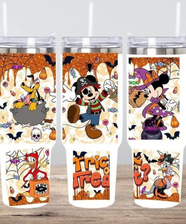 Festive Halloween Cartoon Tumbler – 20Oz Double-Wall Insulated Cup With Lid & Straw – Perfect For Parties!