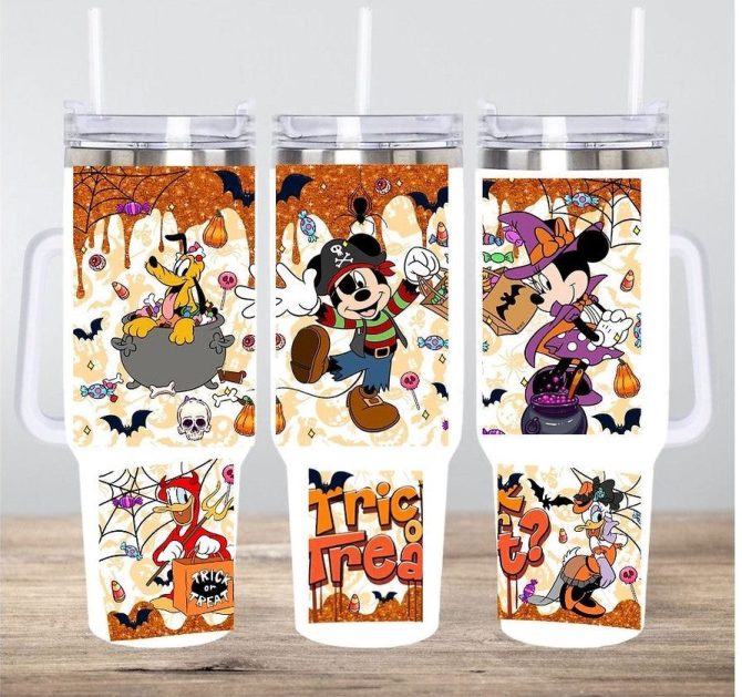 Festive Halloween Cartoon Tumbler – 20Oz Double-Wall Insulated Cup With Lid & Straw – Perfect For Parties!