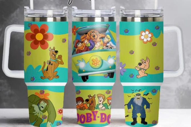 Colorful Scooby-Doo Travel Mug With Handle - 20Oz Insulated Tumbler For Hot & Cold Drinks