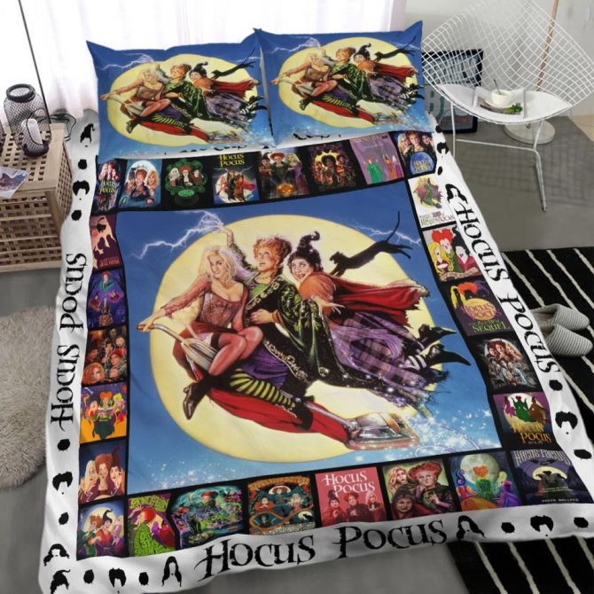 Enchanting Hocus Pocus Bedding Set - Cozy Halloween Decor For A Magical Night'S Sleep