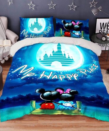 Cozy Cartoon Castle Bedding Set - 'My Happy Place' Design For Kids & Adults