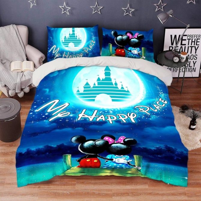 Cozy Cartoon Castle Bedding Set - 'My Happy Place' Design For Kids & Adults