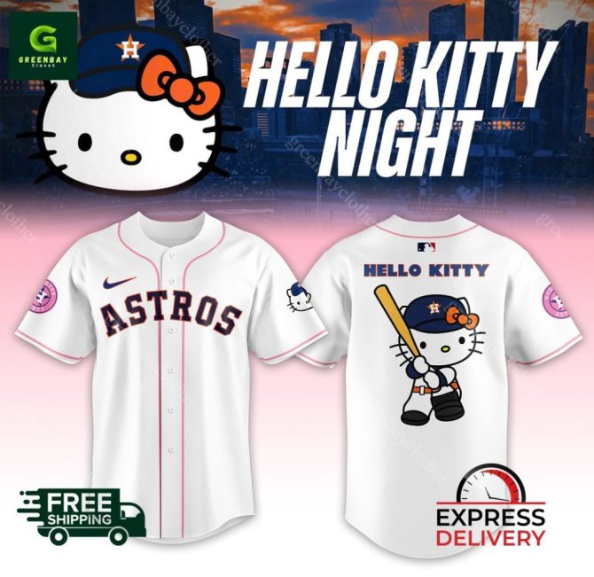Hello Kitty Astros Baseball Jersey - Free Shipping & Express Delivery Today!