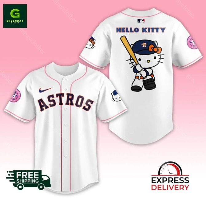 Hello Kitty Astros Baseball Jersey - Free Shipping & Express Delivery Today! - Image 2