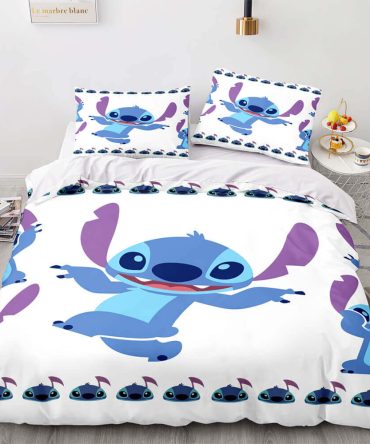 Cozy Cartoon Character Bedding Set - 3Pc Duvet Cover & Pillowcase - Fun & Vibrant Design For Kids