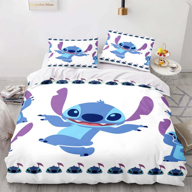 Cozy Cartoon Character Bedding Set - 3Pc Duvet Cover & Pillowcase - Fun & Vibrant Design For Kids