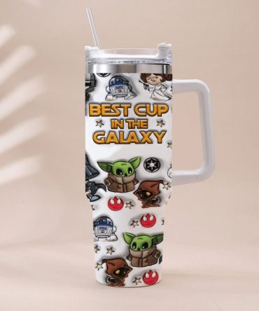 Best Cup In The Galaxy Mug - Star Characters Insulated Travel Tumbler With Handle