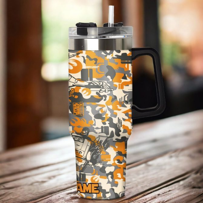 Custom Star Wars Rebels Camo Tumbler - Personalized Insulated Cup With Straw - Image 2