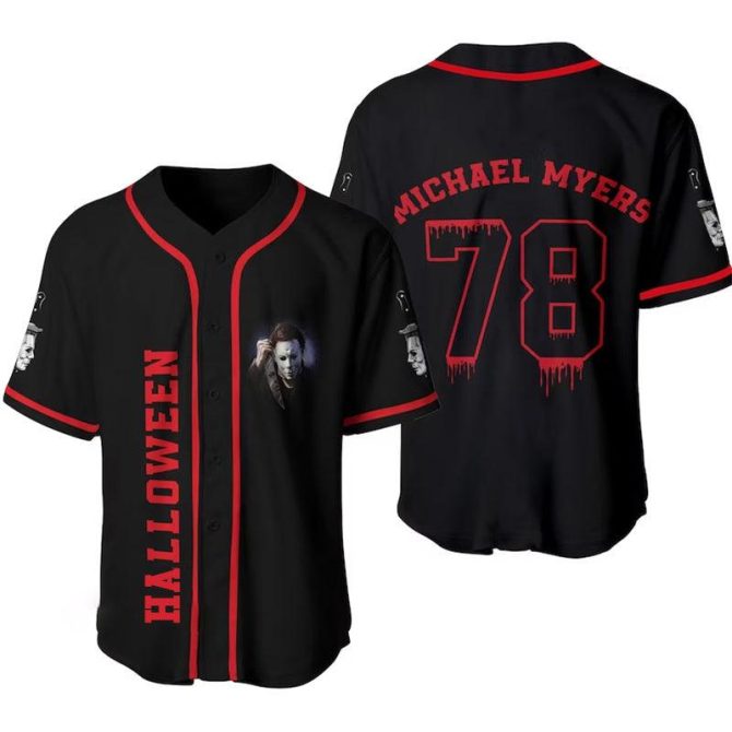 Halloween Michael Myers 78 Baseball Jersey - Horror Movie Fan Apparel
