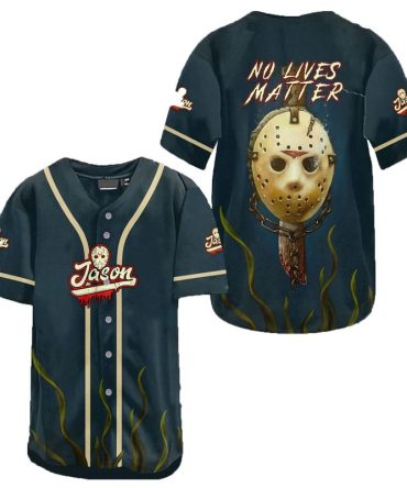 Jason Mask Baseball Jersey - Horror Fan Apparel For Men & Women - Unique Graphic Design