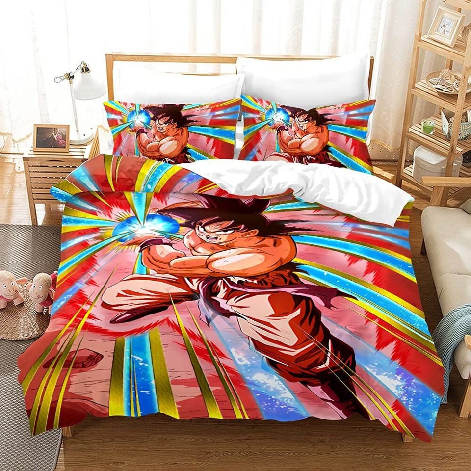 Vibrant Anime Superhero Bedding Set – Twin/Queen Size, Soft & Cozy, Perfect For Fans