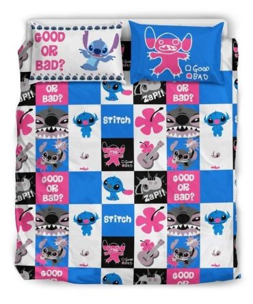 Cozy Kids' Stitch Bedding Set - Fun Design For A Good Night'S Sleep!
